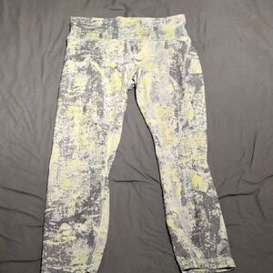lululemon athletica Gray and Yellow Leggings